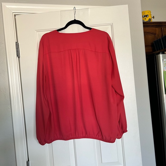 EUC Chaus Blouse XL Tangerine Color - Picture 2 of 5